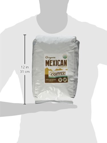 Fresh Roasted Coffee, Organic Mexican, 5 Lb (80 Oz), Medium Roast, Kosher, Whole Bean #TOP7