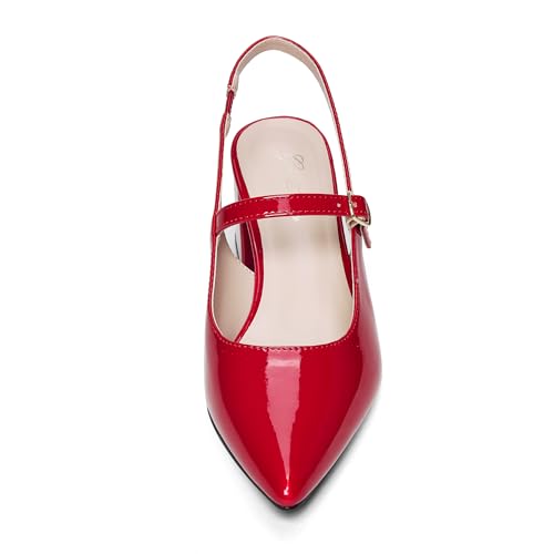 Chaussures à talons épais et bout pointu confortables - 5