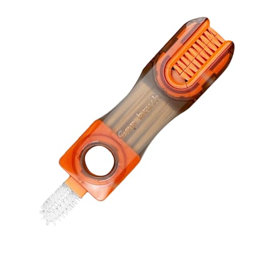 Lid Brush - Portable Cleaning Tool for Bottle Lids, Compact Cup Scrubber, Multi-Joint Cleaner, for Washing Kitchen Bottles, Lids, Cups, Drinkware Accessories and Daily Use