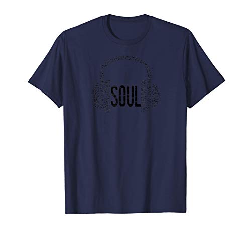 Soul Music- Musical Note Design Headphones T-Shirt
