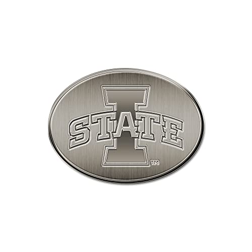 Rico Industries NCAA Rico Industries Iowas State Cyclones Antique Auto Emblem Antique Nickel Auto Emblem for Car/Truck/SUV