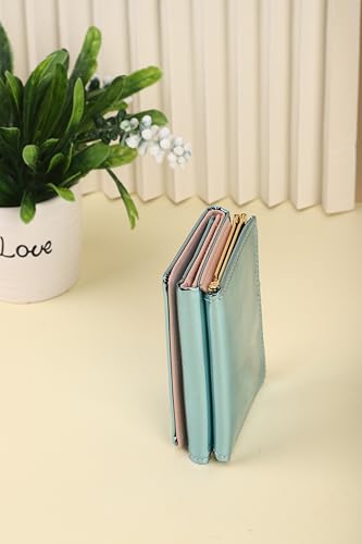 Image of JANKS Small Wallet for Women Mini Laser Card Holder Case Iridescent Holographic Purse with Coin Pocket for Girls Ladies