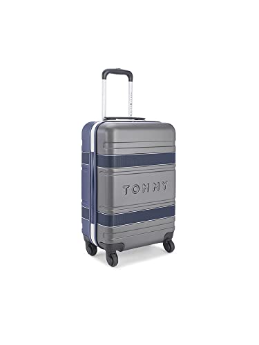 Image of Tommy Hilfiger Las Vegas Unisex Polycarbonate Hard Luggage Grey+Navy Medium Size
