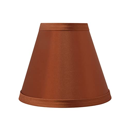 Image of Aspen Creative 32111-5A, Hardback Empire Clip-On Chandelier Lamp Shade, Redwood, 3 inch Top x 6 inch Bottom x 5 inch Slant Height, Set of 5