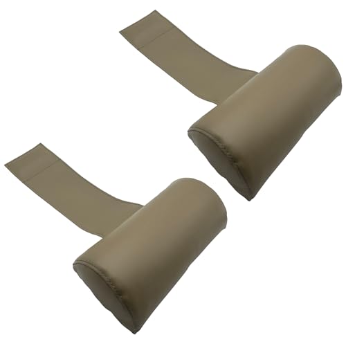 Poolzilla Universal Beige Spa Pillow, (2 Pack) Made of Soft Foam for Outdoor Hot Tubs and Chaise lounges - Adjustable Headrest and Weighted That Fits Any Spa