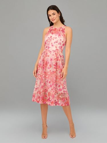 Image of Adrianna Papell Womens Embroidered Fit and Flare