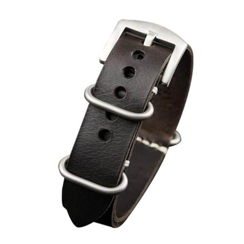 jfhffj �C�^���A�� �w�b�h ���U�[ �E�H�b�`�o���h�A20 22 24MM �u���b�N �u���[ �u���E�� ���B���e�[�W �J�[�t�X�L�� �X�g���b�v�A���B���e�[�W �X�^�C�� �����Y �u���X���b�g(Black Silver buckle,24mm)