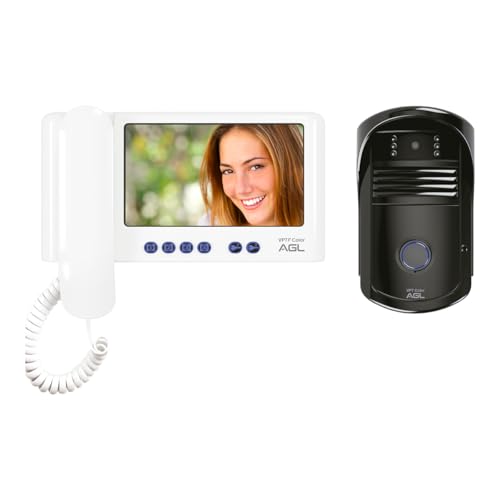 Vídeo Porteiro AGL VP7 Color Com Monitor 7” – Suporte Até 4 Câmeras, 2 Painéis De Rua, Visão Noturna, Áudio Por Monofone e Acionamento De Fechaduras