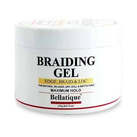 BELLATIQUE Professional Braiding Gel Maximum Hold Gel for All Hair Types (8.81 Oz) - No Flaking, No Whitening, Fast Drying, High Shine, Lasts Up to 48 Hrs Cover