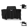 Agustone Grill Cover for Traeger Woodridge Pro/Elite Grills, Outdoor Waterproof BBQ Smoker Cover with Top Handles & Adjustable Straps, Pellet Grill Heavy Duty Accessory- 69x28x47 in, Black