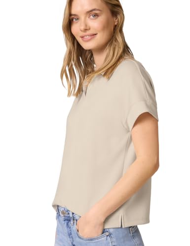 Polo en color liso mujer Street One corte cómodo que estiliza la figura