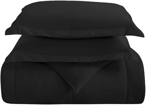 Miniatura 3 de HDG - Juego de edredón reversible de 3 piezas color sólido juego de ropa de cama ultra suave alternativo al plumón 1 edredón  2 fundas de almohada