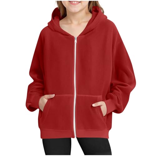 Girls Oversized Full Zip Corduroy Hoodie Kids Casual Fall Long Sleeve Sweatshirts Cute Jackets Coat with Pockets