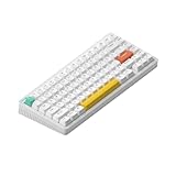 Nuphy Halo75 Clavier mcanique de jeu avec capuchons en PBT, 75 % RGB Hot-Swapp Wireless Keyboard, Bluetooth, 2.4G et connexion filaire, compatible avec Mac et Windows - blanc (Baby Kangaroo Switches)