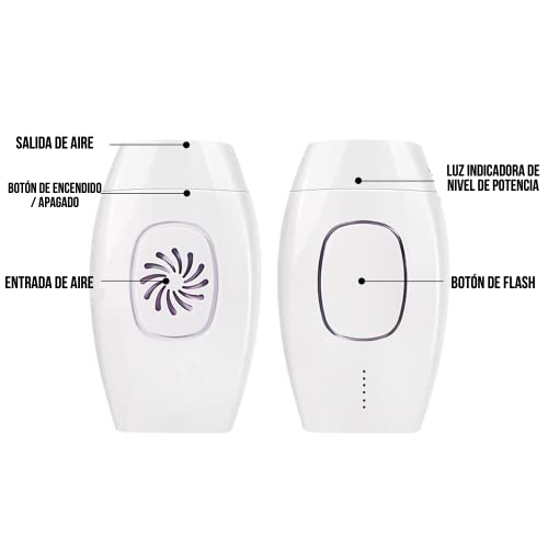 Depiladora laser luz pulsada IPL Homtrei, Mujer y Hombre Laser Permanente sin dolor, Depilación en casa, Regalos originales, Eléctrica e inhalambrica - imagen 6