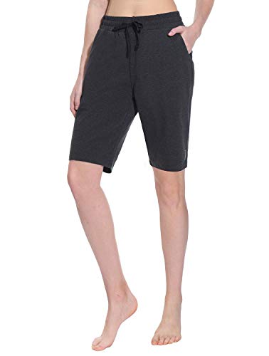 TAIBID Active Lounge Bermuda en coton pour femme avec poches Taille S à XXL - gris - Taille S Cover