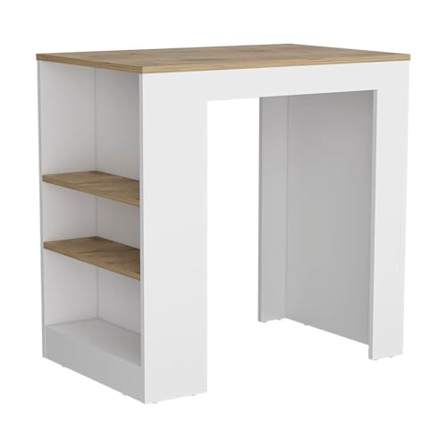 GOWE Highlands Kitchen Island com base de armazenamento em mármore preto e Ibiza