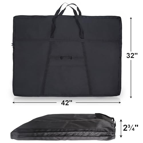 Jjring CT0067 Dacron Light Weight Large Size Art Portfolio Tote Bag, 32X42 Black Carring Storage Case thumb #1