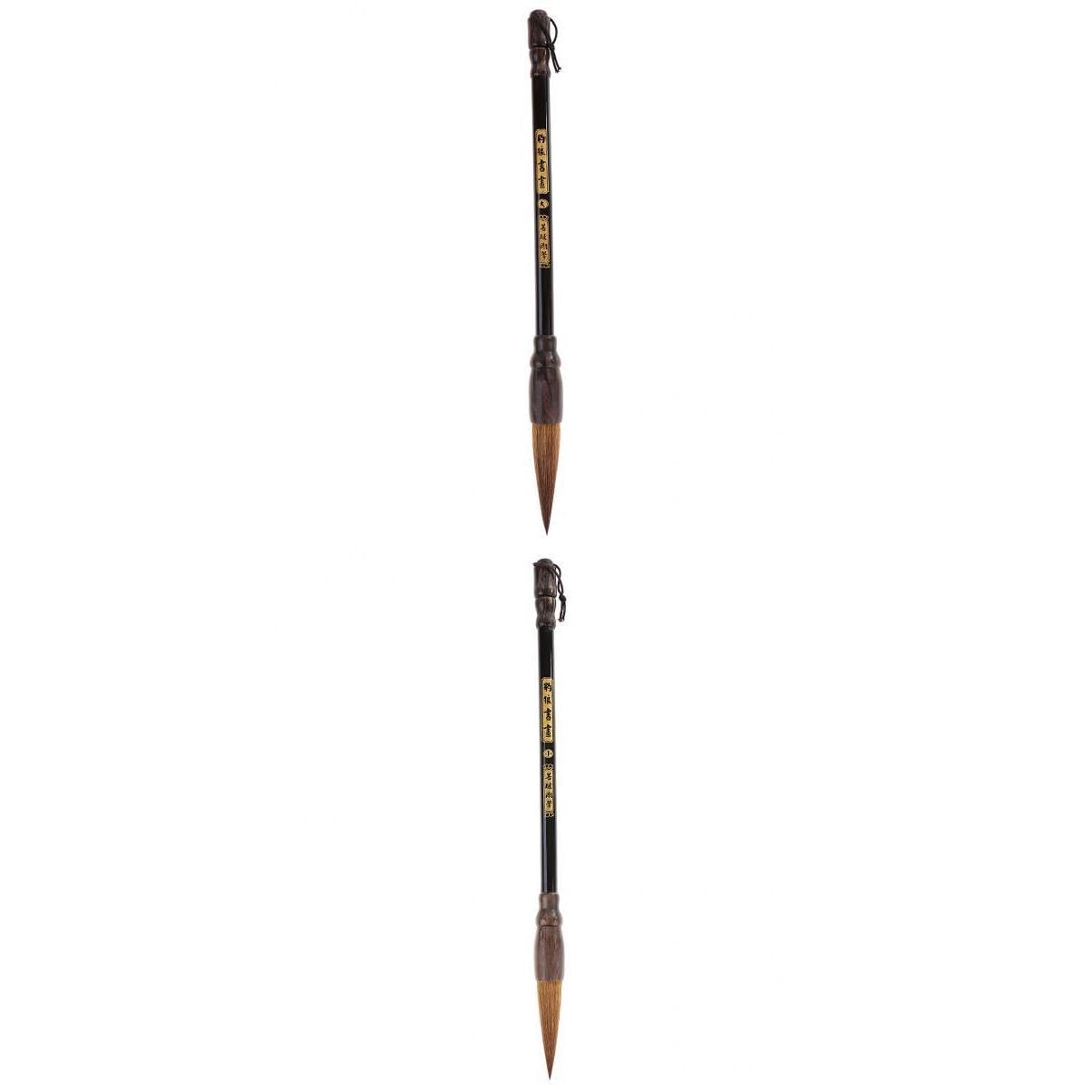 Rosewood Chinese Calligraphy Brush Large Small Wolf Hair Painting Brush Pen-image-19