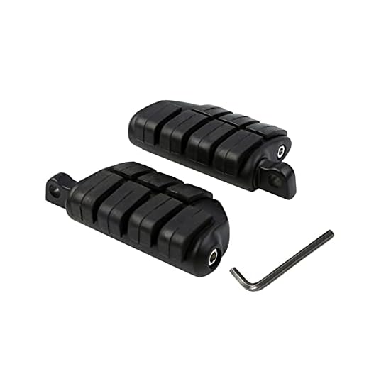 Motorcykelpedaler 1 par svart gummi motorcykel fotpedals fotstöd fot kuddar passar for Yamaha passform for dragstar 1100 1300 passform for virago