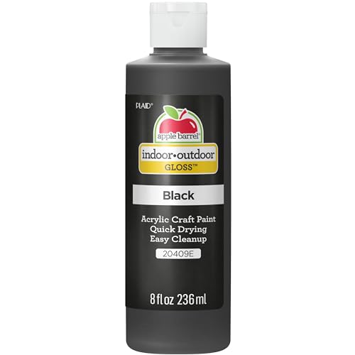 Image of Apple Barrel, Gloss Acrylic Paint, 8 fl oz, Gloss Black, (Pack of 1)