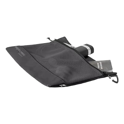 Eagle Creek Pack It Reveal Sack - Compact Storage Sack for Electronics & Small Accessories - Quick-Attachment Hook - Mesh Fabric Build - Zippered Travel Pouch - Quick-Dry Material - Black
