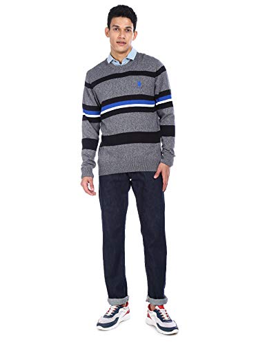 Image of US Polo Association Men's Cotton Round Neck Sweater