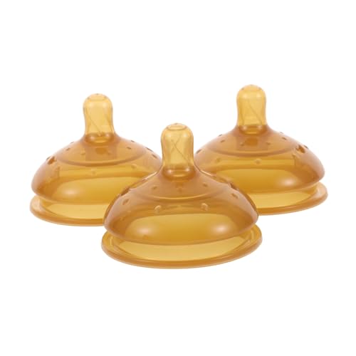 Hemobllo 3 piezas Tetinas de Silicona para Alimentación Simulación Materna Flujo para Recién Nacidos y Bebés Reemplazo Práctico y Seguro