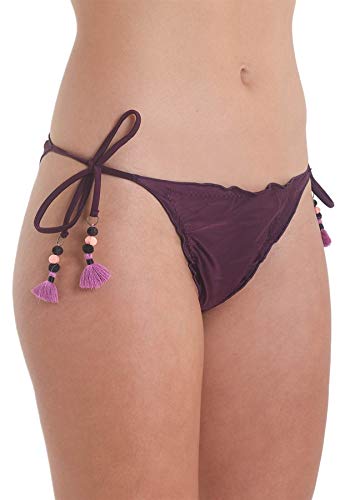 Calcinha Biquíni Avulso Ripple Boho PPOETA - Roxo - GG