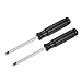 uxcell Mini Slotted Screwdriver, 5.0mm Flat Head with Black Handle for Small Appliances, 2 Pcs