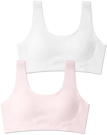 SALIA GIRL Seamless Training Bras for Girls 10-16, Soft Removable Padding