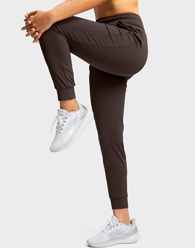 Image of Soothfeel Womens Joggers with Zipper Pockets High Waisted Sweatpants Athletic Leggings Pants for Workout Running Yoga