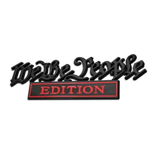 Image of Classic We The People Edition Emblems, 3D Badge Decal, 3D Raised Letter Metal Fender Badge Sticker with Strong Adhesive, Personalized Decoration Labels Car Badges for Trucks, SUVs