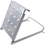 Ausziehbare Aluminiumleiter mit faltbarer Struktur und rutschfester Plattform für effiziente Werkzeugorganisation und erhöhte Bedürfnisse (Silber)