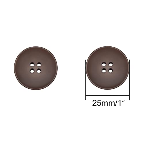 Hegebeck 60Pcs Buttons For Sewing Buttons, Beige Round Buttons, 1 Inch Large Assorted Mixed Round Resin Button For Craft Women Men Children Diy Painting Handmade Repair Shirt Clothes Buttons, 4 Holes #TOP4