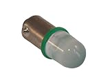 24V AC/DC Green LED Miniature Bayonet BA9s 9mm Base Replacement Bulb for Indicator Pilot Light (Pack of 2)