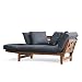 Cambridge-Casual Solid Wood West Lake Outdoor Convertible Sofa Daybed, Teal