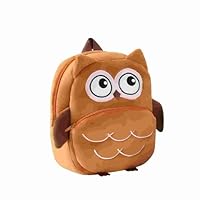 NXLGYDZ Unisex Toddler Animal Backpack，Ultra-Soft Lightweight School Bag，Cute Plush Owl Mini Daypack for 2-6 Years