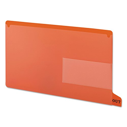 Smead End Tab Poly Out Guide, Two Pocket, Bottom Position Tab, Legal Size, Red, 25 per Box (63950)