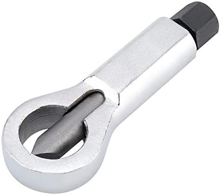 Bewinner Steel Heavy Duty Nut Splitter Set, Broken Damaged Screw Nut Removal Splitting Tools 4 Sizes Remover Splitter Rusted Broken Damaged Corroded Stuck Nut Removing Splitting Tool(#2)