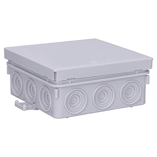 Preisvergleich Produktbild 10 Stück Voxura Feuchtraum Aufputz-Verbindungsdose Abzweigdose Verteilerdose 100x100x42mm IP55 Abzweigkasten AP grau