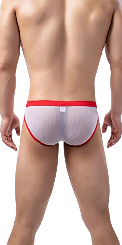 Mens Sexy Underwear See Through Glitter Mesh Lingerie Briefs2