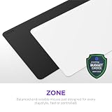 NZXT Zone - XXL podkładka pod mysz dla graczy - powierzchnia z tkaniny z mikrowłókien - zrównoważona szybkość i kontrola dla wszystkich stylów gry - odporne na zalanie, wzmocnione krawędzie - czarny