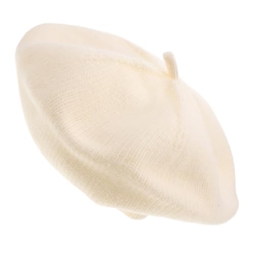 Boy Girl Vintage Beret Hat Creative Knitted Cap for Boys Girls Lightweight Stylish Headwear Comfortable Fit for Months for Birthdays and Special Occasions Beige