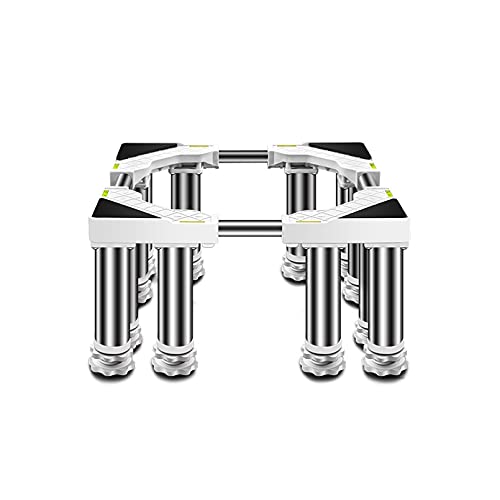 Base ajustable para nevera y lavadora con 4/8/12 patas de 65 a 80 cm, longitud telescópica, antivibración y soporte silencioso para refrigeradores, aire acondicionado, secadora, capacidad de 400 kg