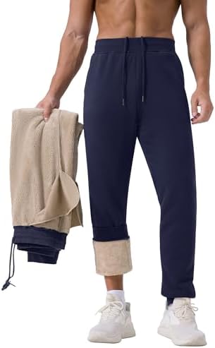 KEFITEVD Men's Fleece Joggers Bottoms Thermal Activewear Trousers...