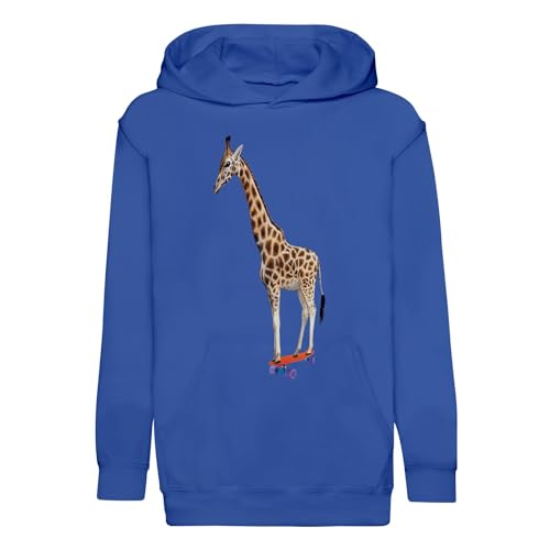 Sweat à capuche enfant skate girafe illustration art vintage premium