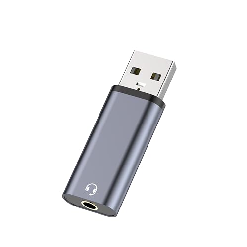 KHKUAHAI USB CzWbN ϊ 1Zbg USB I[fBI ϊA_v^ USB2.0 to 3.5mm ϊP[u Ot TEhJ[h DAC 16bit/48KHzΉ 3 4 TRRS Cz PS4 Kp W