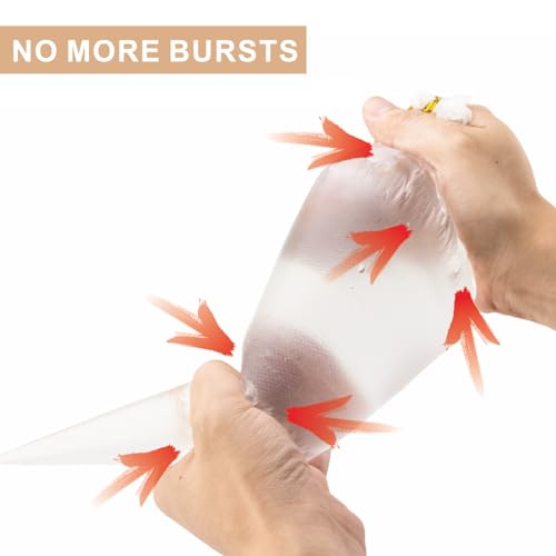 16 Inch Piping Bags Disposable, 100PCS Extra Thick Pastry Bags, Large Frosting Bags, Cake Decorating Bags, Decorating Bags Large Piping Bags, Decorating Bags
