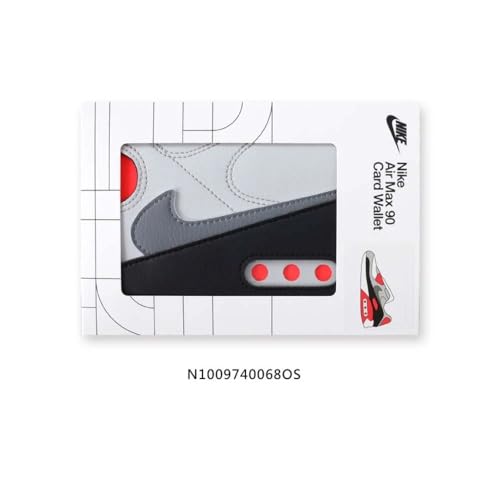 Nike Icon Air Max 90 Card Wallet Wallet Credit Cards License Cards Grey, Grey Red, Standard, Casual3